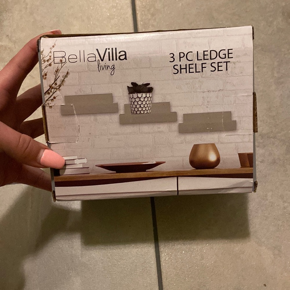 3 piece ledge shelf set